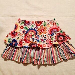 Hanna Andersson girls size 110 or 5 floral with stripes, have modesty shorts